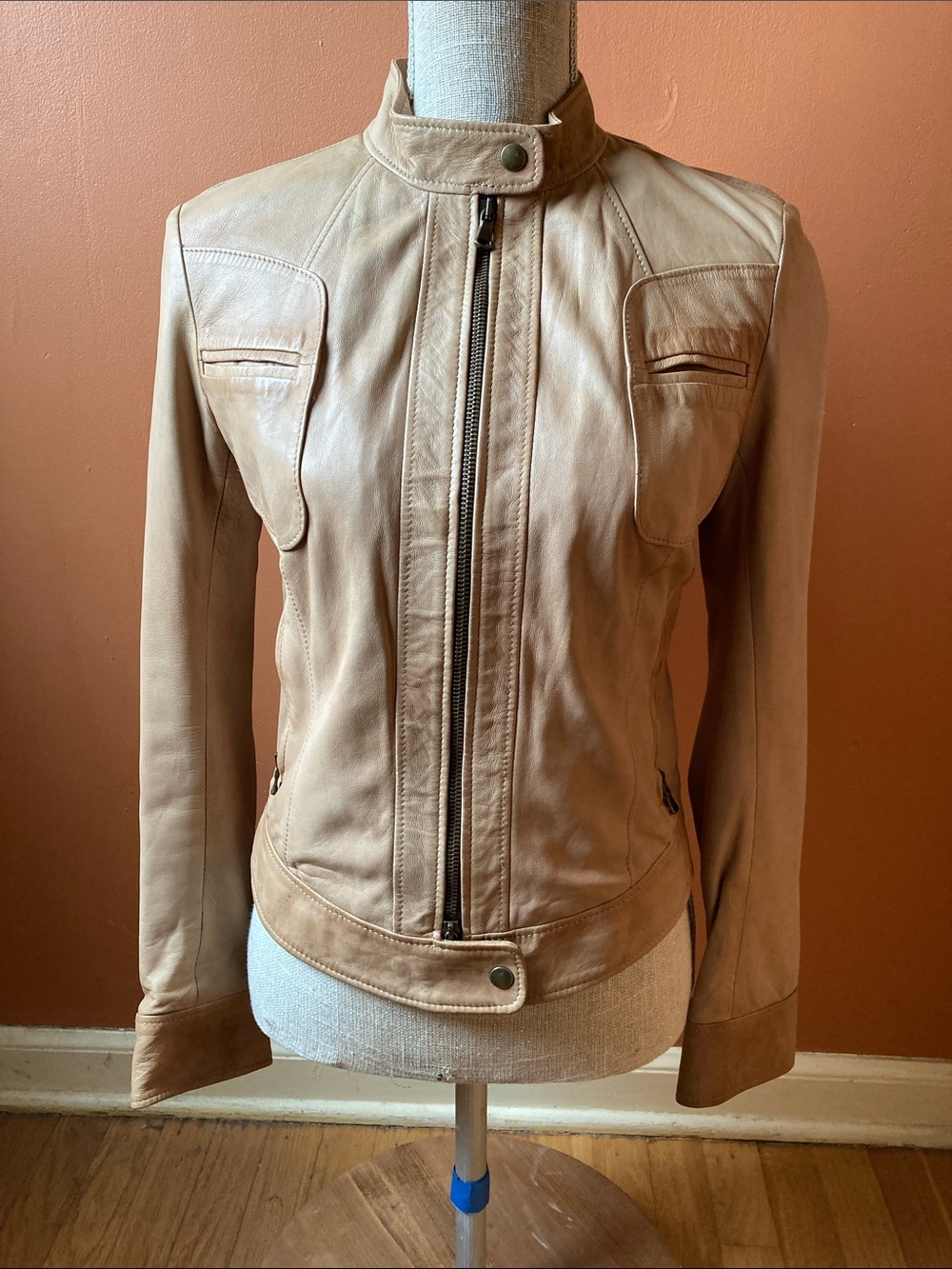 Massimo Leather Vera Belle tan leather jacket - Made in Italy